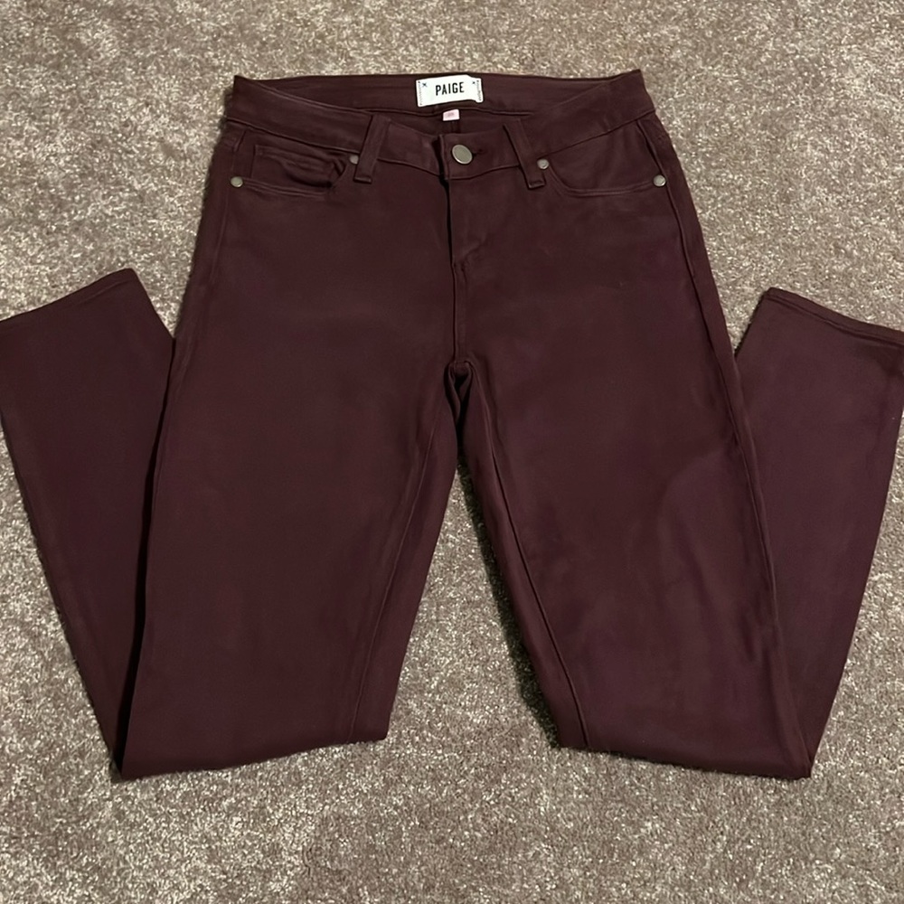 Paige vertugo ankle wine colored skinny pants 26